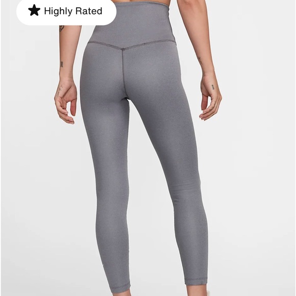 Nike one dri fit gray leggings S Women's High-Waisted 7/8 Leggings - Picture 2 of 7